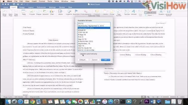 word for mac insert current and total pages